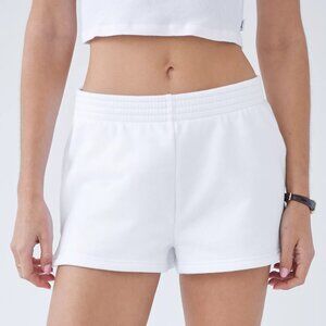 TNA Cozy AF Fleece Sweat Shorts (light grey)